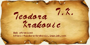 Teodora Kraković vizit kartica